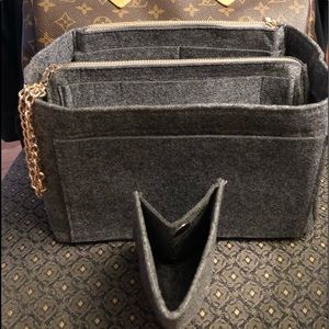 Purse tote XL Grey Insert Protector Organizer bag